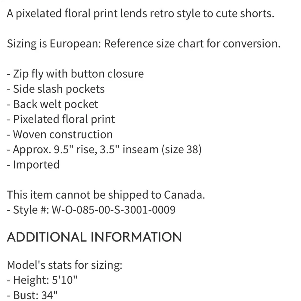 NEW • Moschino • Pixelated Floral Shorts White 44 - Picture 3 of 5